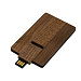 USB 2.0- флешка на 16 Гб в виде деревянной карточки с выдвижным механизмом