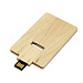 USB 2.0- флешка на 16 Гб в виде деревянной карточки с выдвижным механизмом