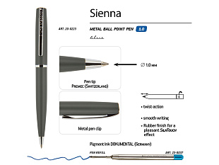 Ручка металлическая шариковая «Sienna», софт-тач